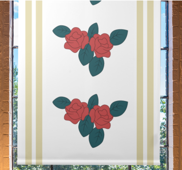 Rose pattern with leaves flower blind - TenStickers