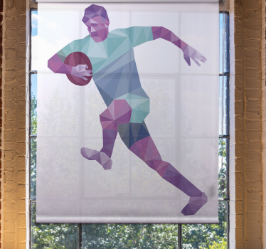 Rugby player sports blind - TenStickers