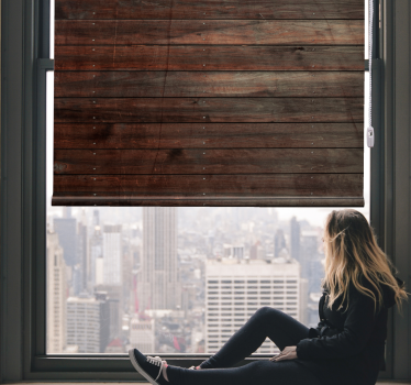 Rustic blind with rustic wooden panels - TenStickers