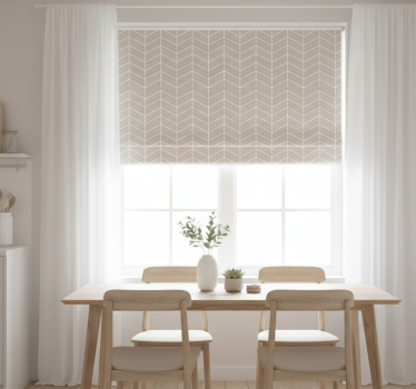 Scandinavian style beige and white kitchen blind - TenStickers