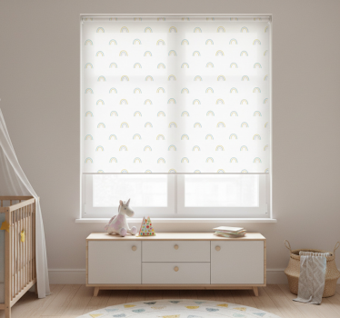 Scattered pastel rainbows childrens blind - TenStickers