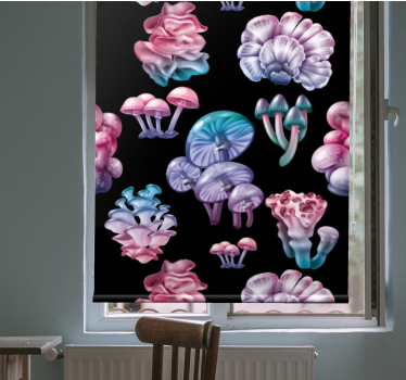 Set of magic mushrooms Blind art - TenStickers