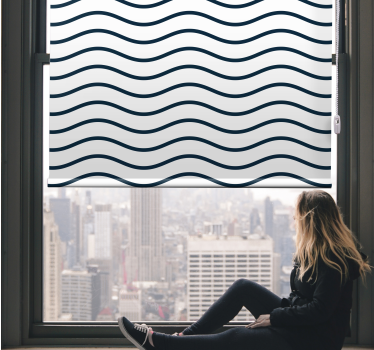 Simple lines pattern Modern roller blind - TenStickers