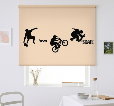 Skate BMX sport teenage  roller blind - TenStickers
