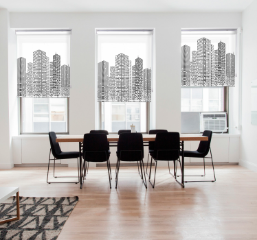 Skyline office  Original roller blind - TenStickers