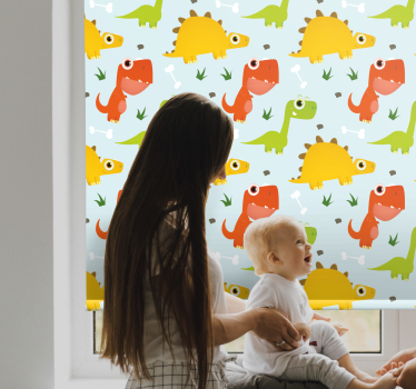 Small dino pattern Dinosaurs blind - TenStickers