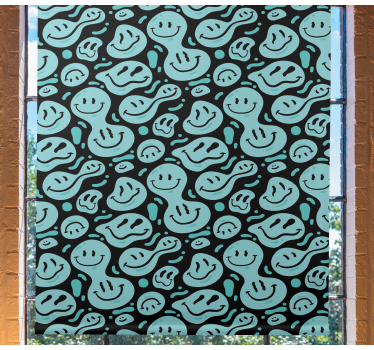 Smiling Blob Patterns funky roller blind - TenStickers