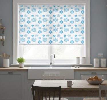 Snow crystal kitchen blind - TenStickers