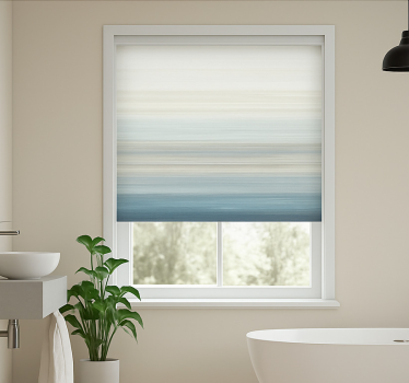 Soft blue gradient bathroom blind - TenStickers