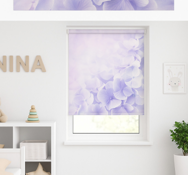 Soft hazy hydrangeas childrens blind - TenStickers
