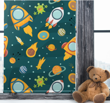 Space adventure theme childrens blind - TenStickers
