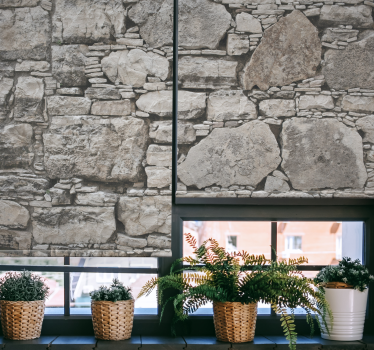 Stone wall effect texture and pattern blind - TenStickers