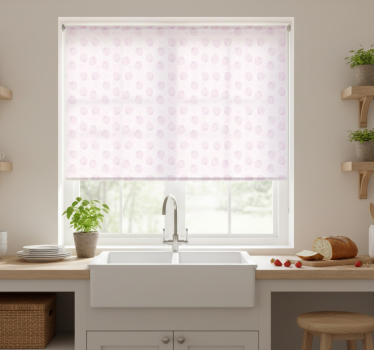 Strawberries pattern on pink kitchen blind - TenStickers