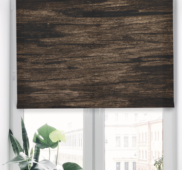 Striped dark brown Rustic roller blind - TenStickers