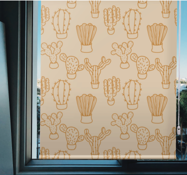 Sun faded cactus pattern Cactus roller blind - TenStickers
