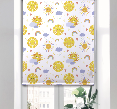 Sunny Clouds and Rainbows childrens blind - TenStickers