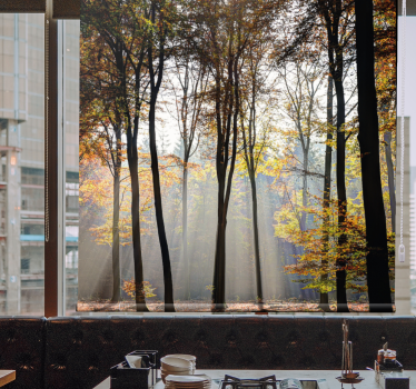 Sunshine foliage trees More flowers and plant roller blind - TenStickers
