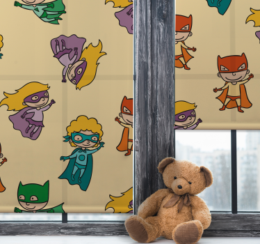 Superhero Cartoon childrens blind - TenStickers