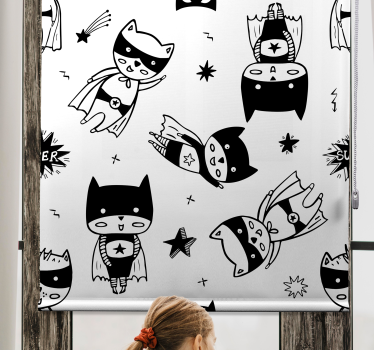 Superhero Cartoon Sketch childrens blind - TenStickers