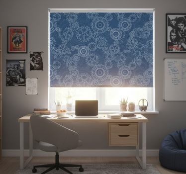 Teenage roller blind 3d mechanical chains design - TenStickers