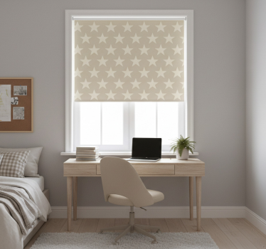 Teenage roller blind beige stars pattern - TenStickers