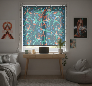 Teenage roller blind for yoga practicing girl - TenStickers