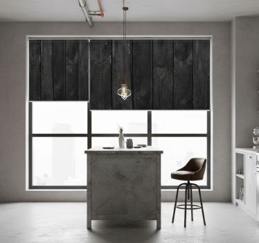 Texture and pattern blind burnt ebony wood planks - TenStickers
