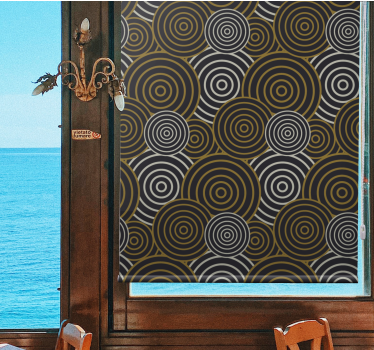 Texture and pattern blind concentric circle design - TenStickers