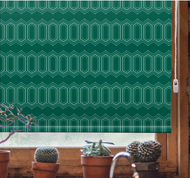 Texture and pattern blind green geometric design - TenStickers