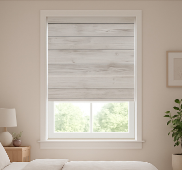 Texture and pattern blind horizontal white-washed timber - TenStickers