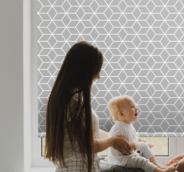 Texture and pattern blind in hexagonal grey - TenStickers