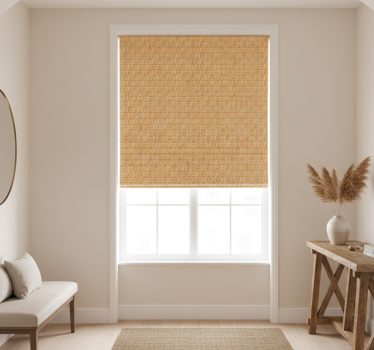 Texture and pattern blind natural wicker grid design - TenStickers