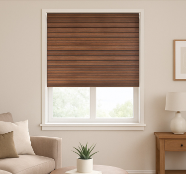 Texture and pattern blind parallel walnut slats - TenStickers