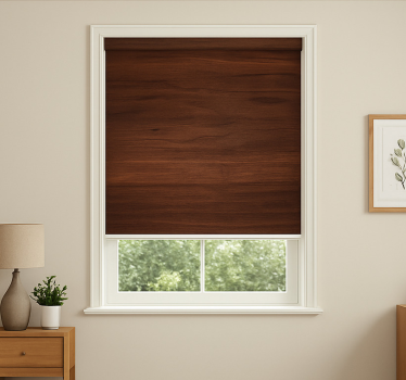Texture and pattern blind polished dark walnut grain - TenStickers