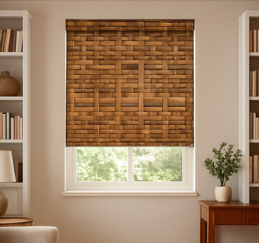 Texture and pattern blind rustic dark willow weave - TenStickers