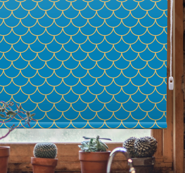 Texture and pattern blind scalloped wave design - TenStickers
