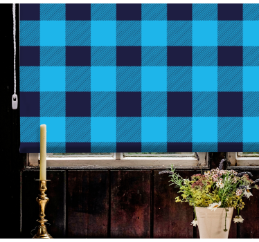 Texture and pattern blind with checkered design - TenStickers