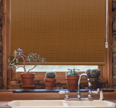 Brown squares surface texture and pattern blind - TenStickers
