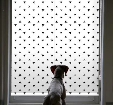 Black and white triangles texture and pattern blind - TenStickers