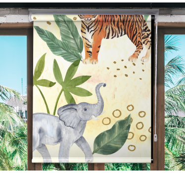 Tropical animals encounter childrens blind - TenStickers