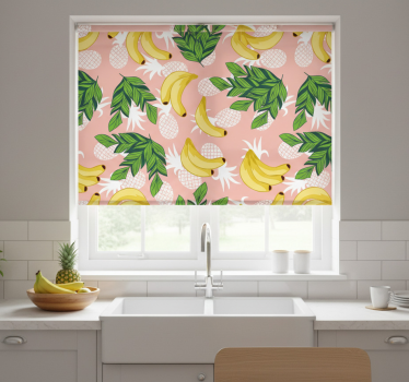 Tropical fruit foliage kitchen blind - TenStickers