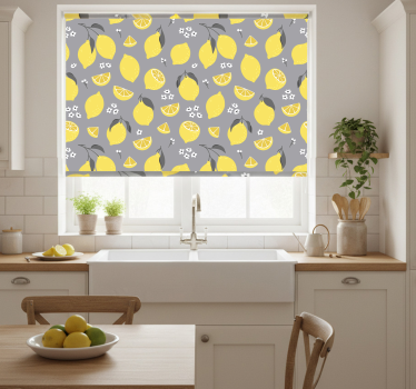 Tropical lemon kitchen blind - TenStickers