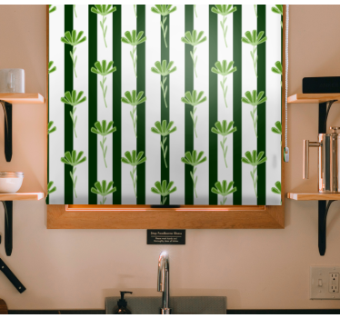 Vertical stems pattern kitchen blind - TenStickers