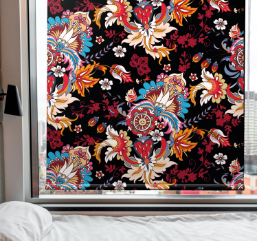 Vibrant Floral Motif flower blind - TenStickers