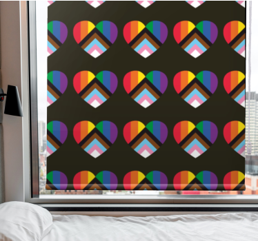 Vibrant Heart Pattern funky roller blind - TenStickers
