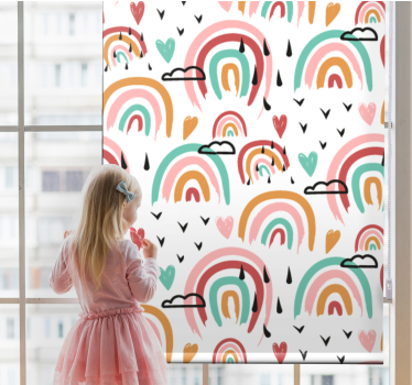 Vibrant rainbow motif childrens blind - TenStickers
