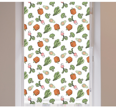 Vibrant vegetable medley kitchen blind - TenStickers