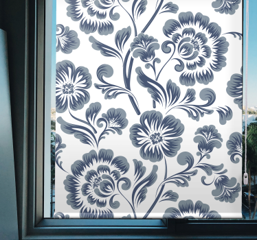 Victorian style Flower roller blind - TenStickers