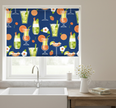 Vintage cocktail kitchen blind - TenStickers