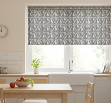 Vintage geometric flower pattern kitchen blind - TenStickers